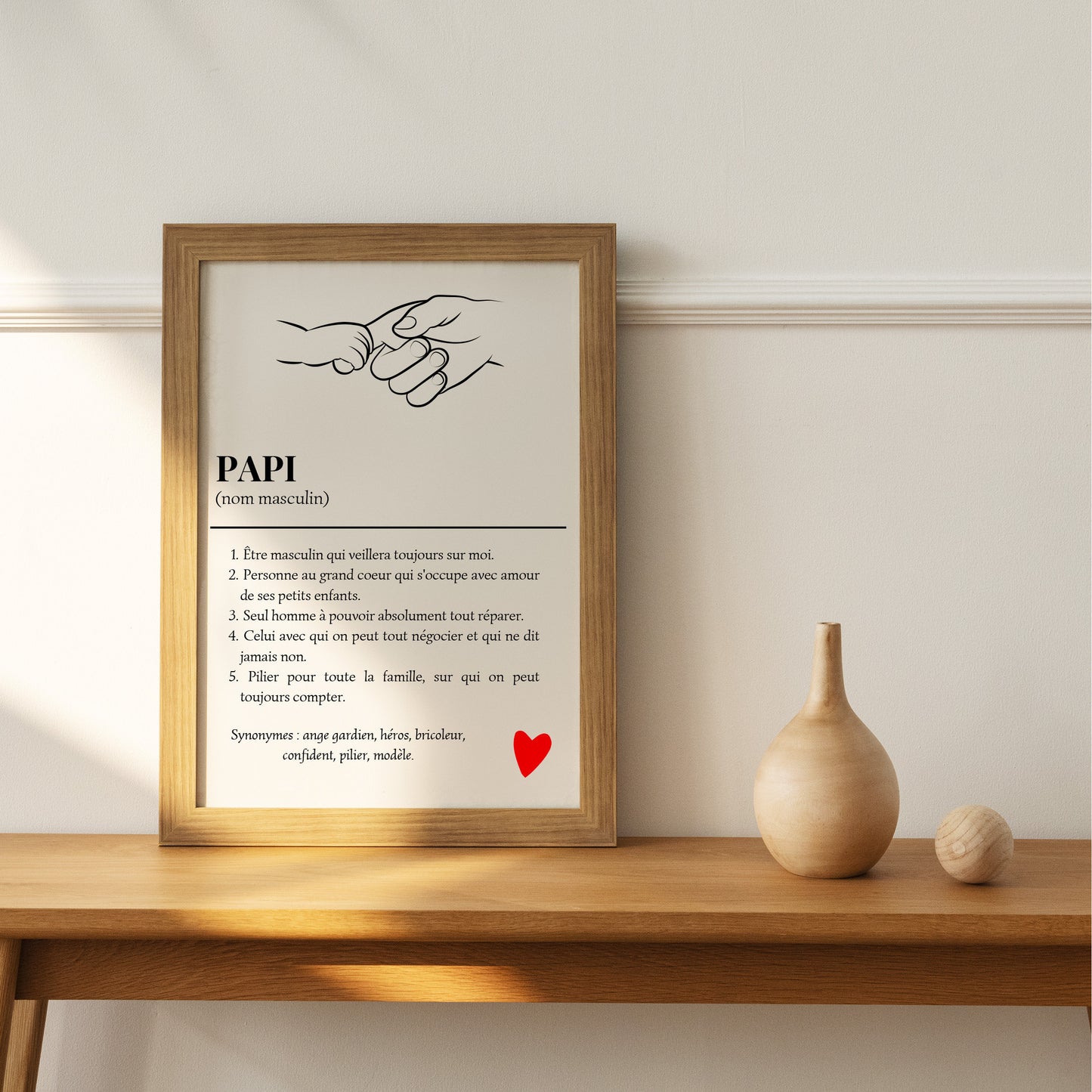 Affiche personnalisée définition papi