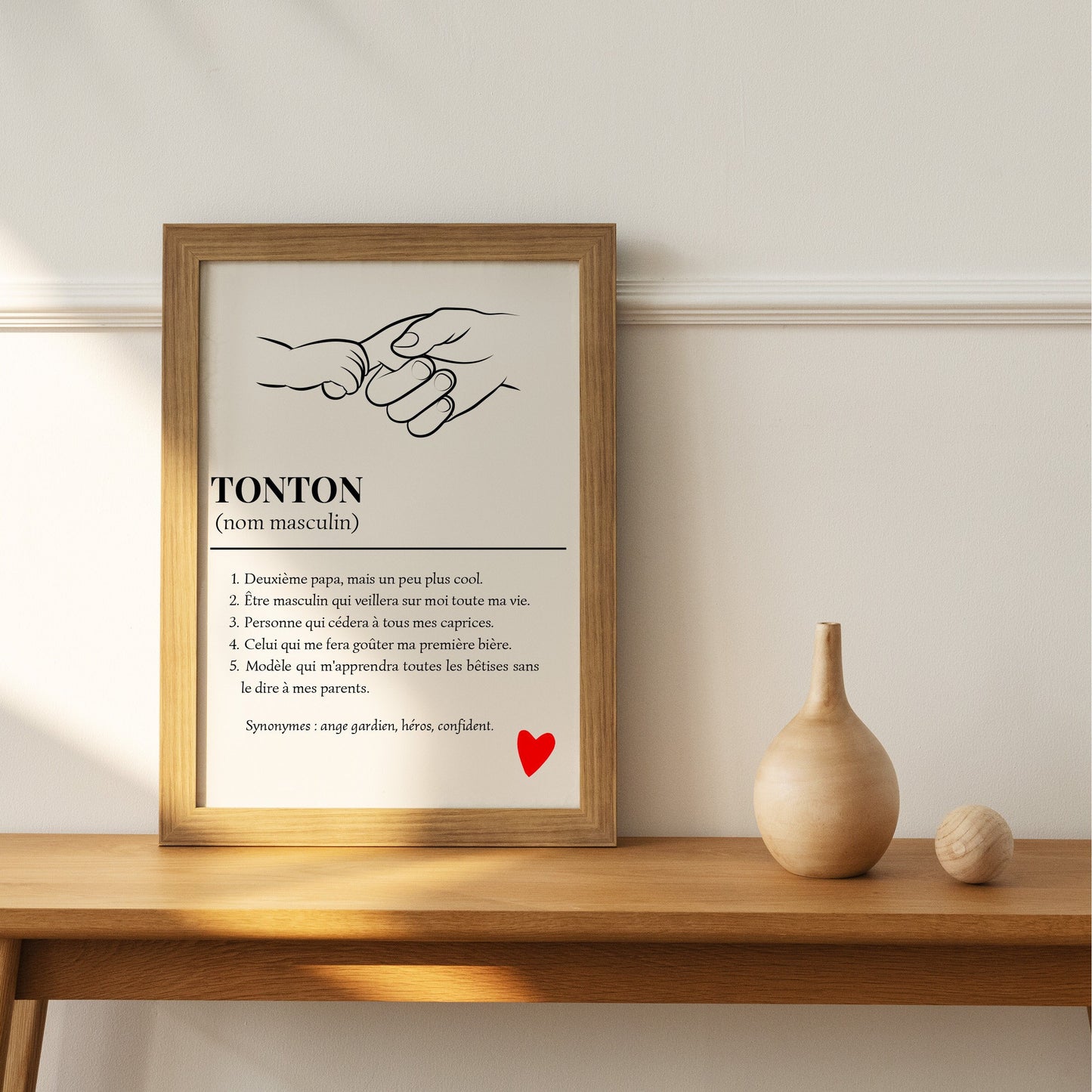 Affiche personnalisée définition tonton