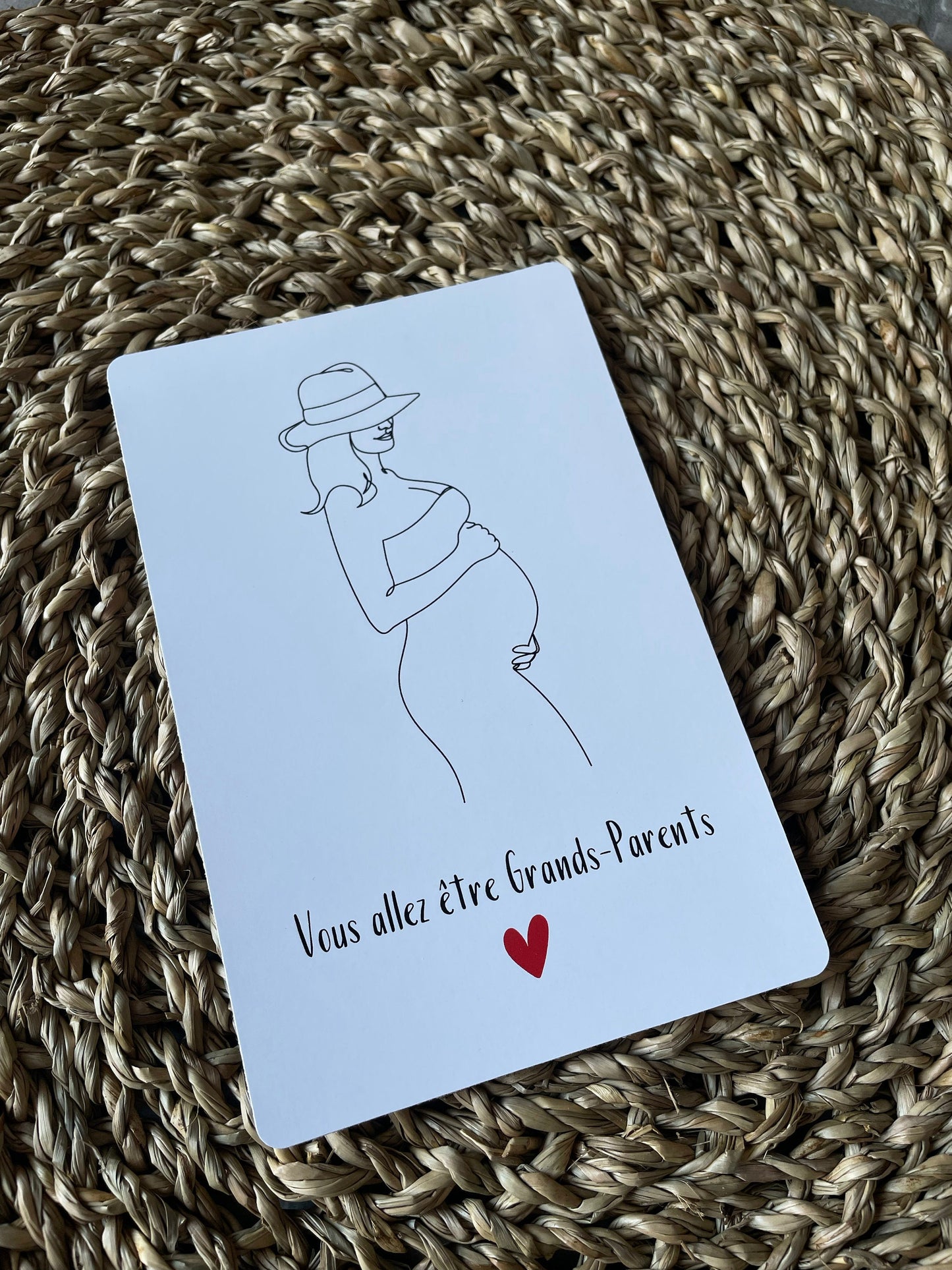 Carte annonce grossesse grands-parents