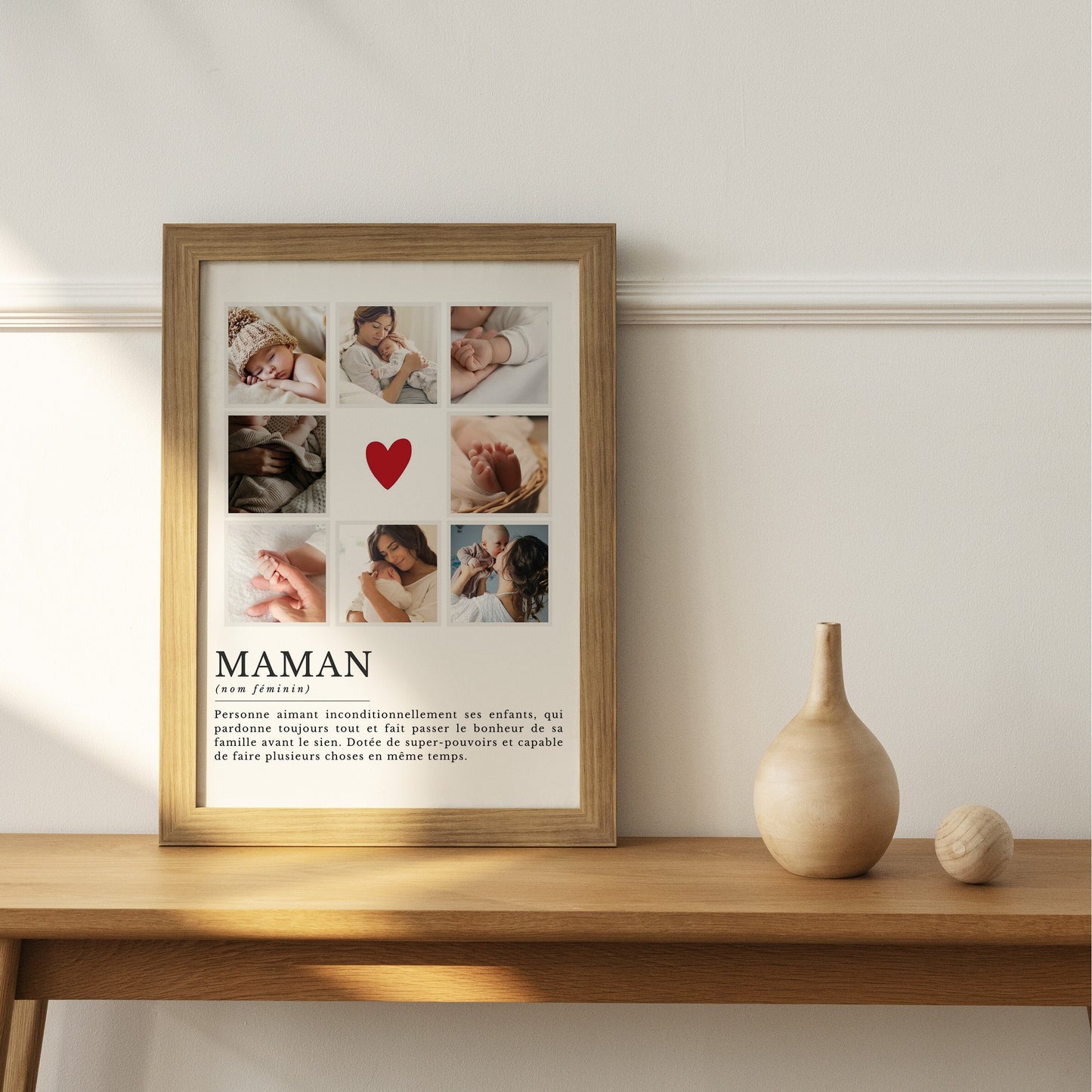 Affiche personnalisée maman, cadeau maman, fête des mères
