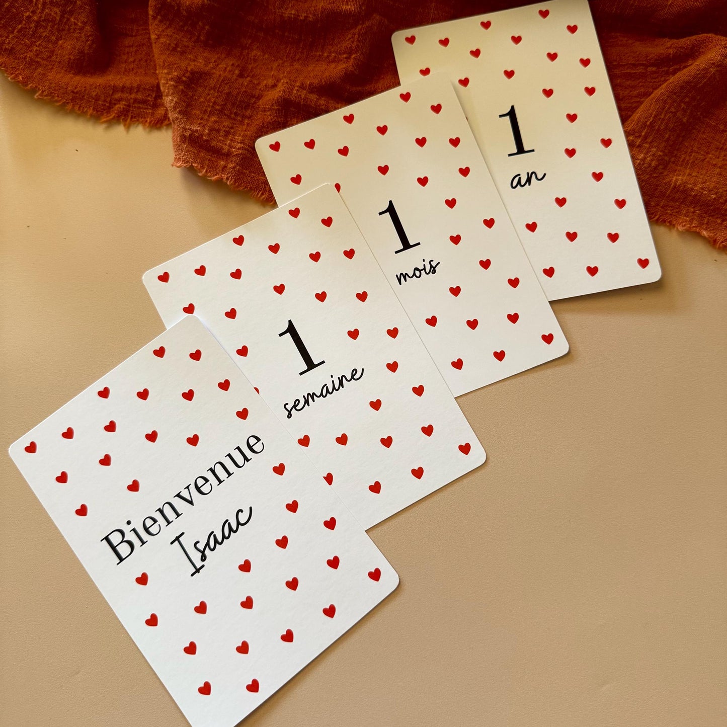 Cartes étapes bébé - Première année bébé - Cartes photos premiers mois bébé