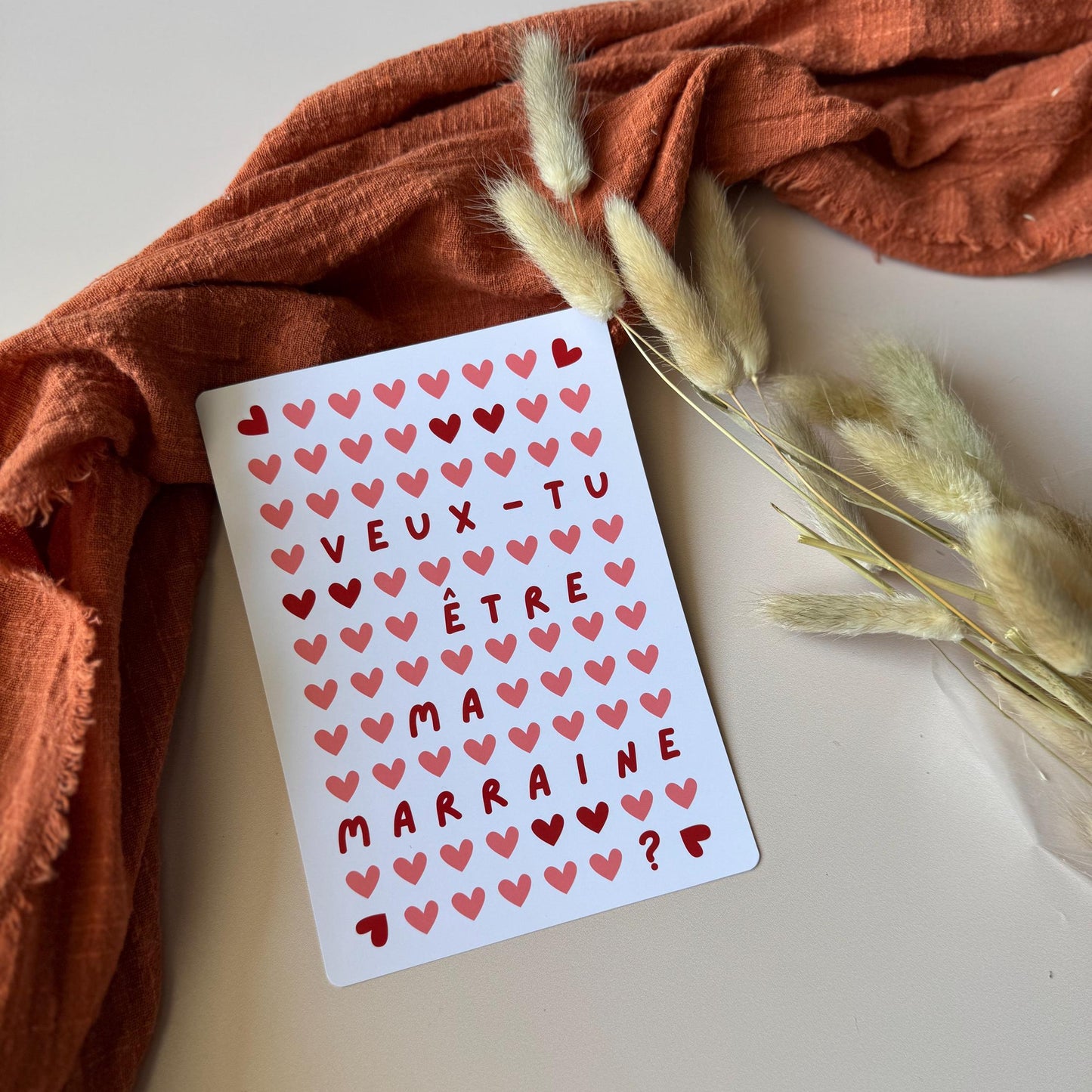 Carte demande marraine – Veux-tu être ma marraine ?