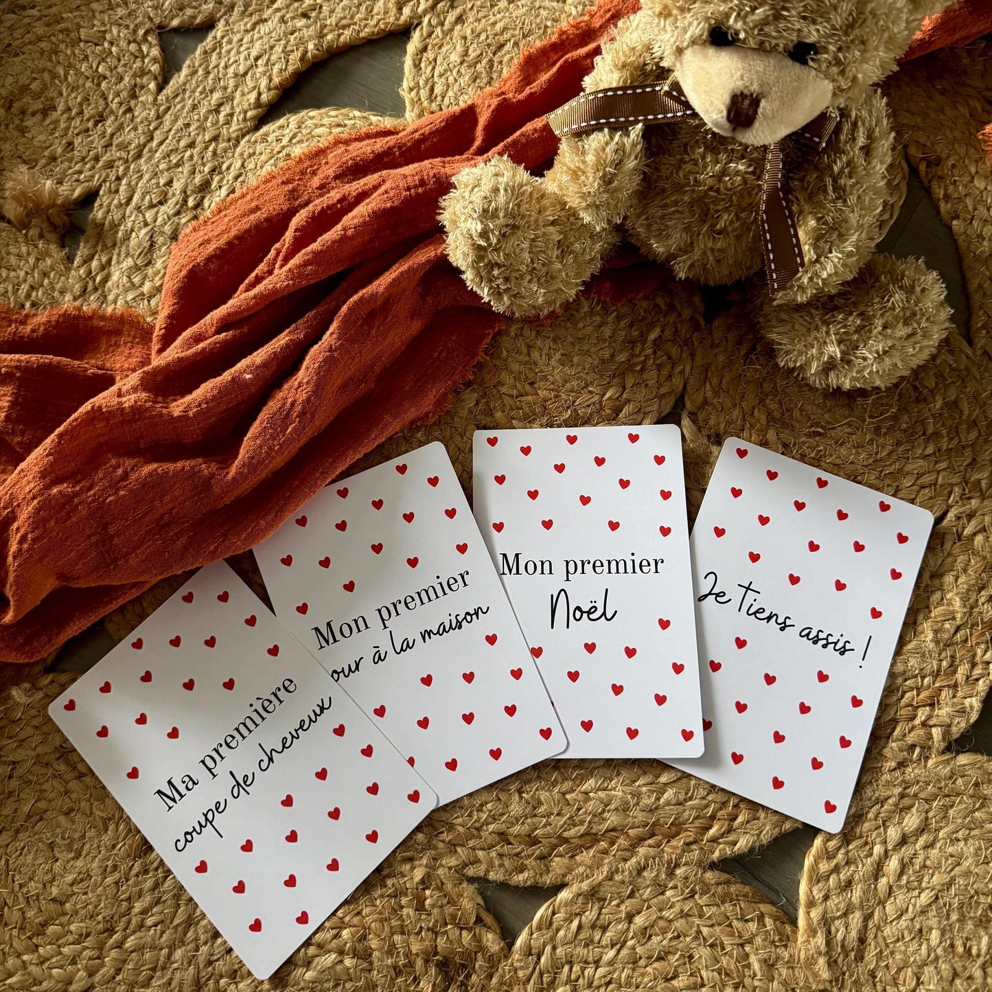Cartes étapes bébé - Première année bébé - Cartes photos premiers mois bébé