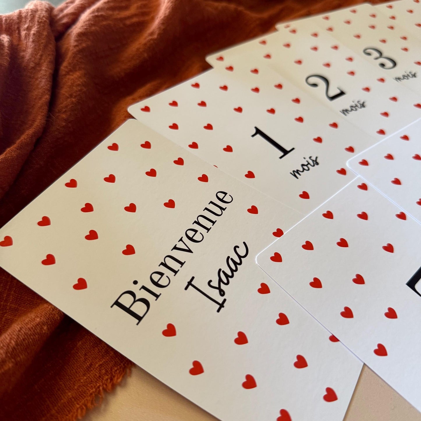 Cartes étapes bébé - Première année bébé - Cartes photos premiers mois bébé