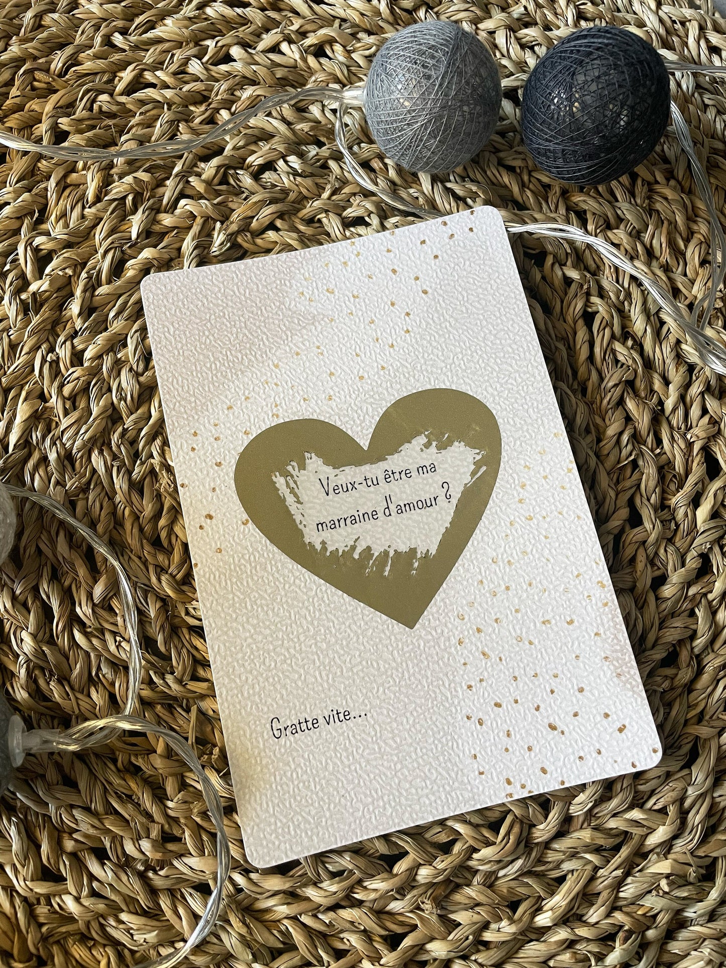 Carte à gratter demande marraine annonce grossesse