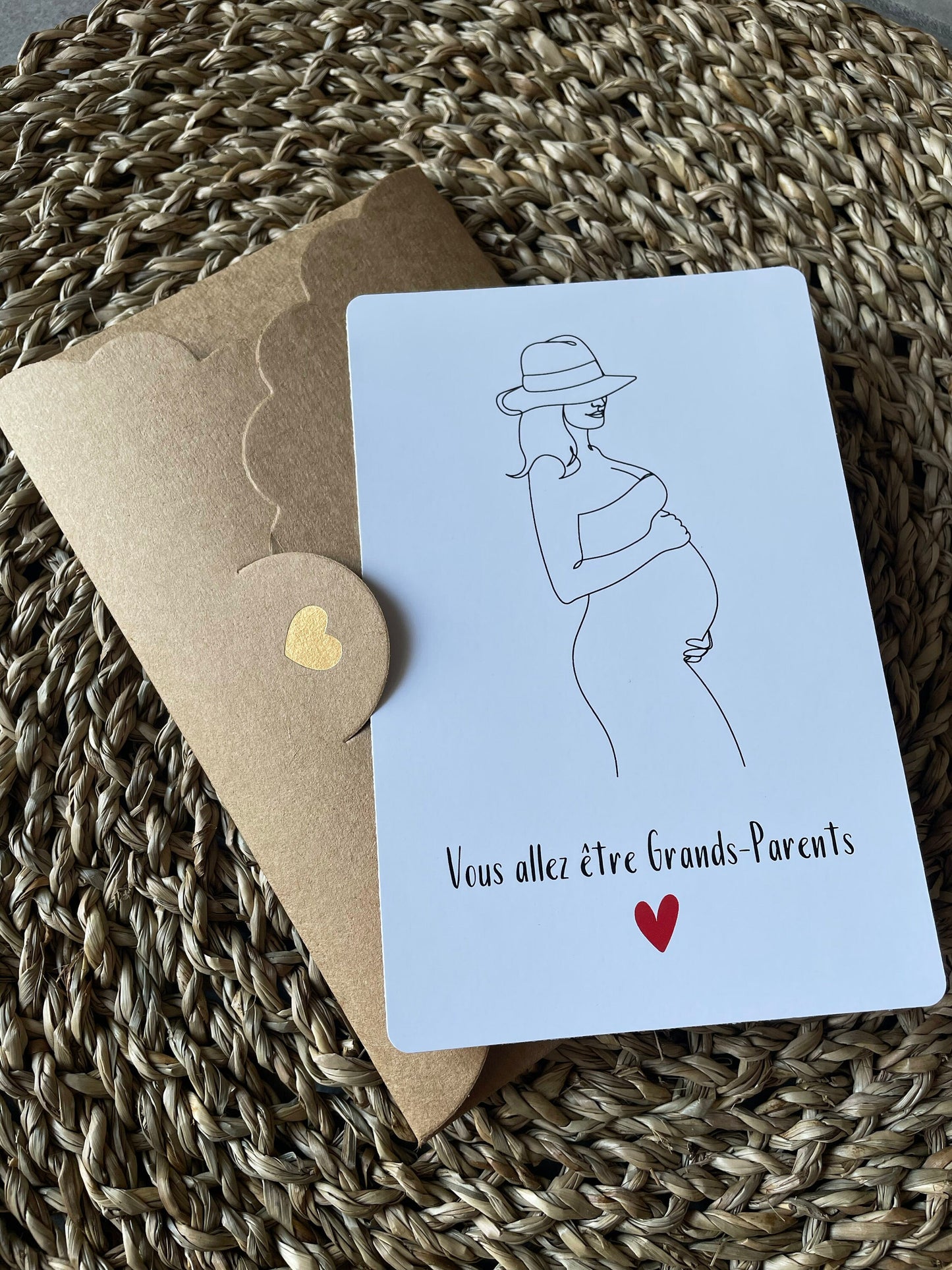 Carte annonce grossesse grands-parents