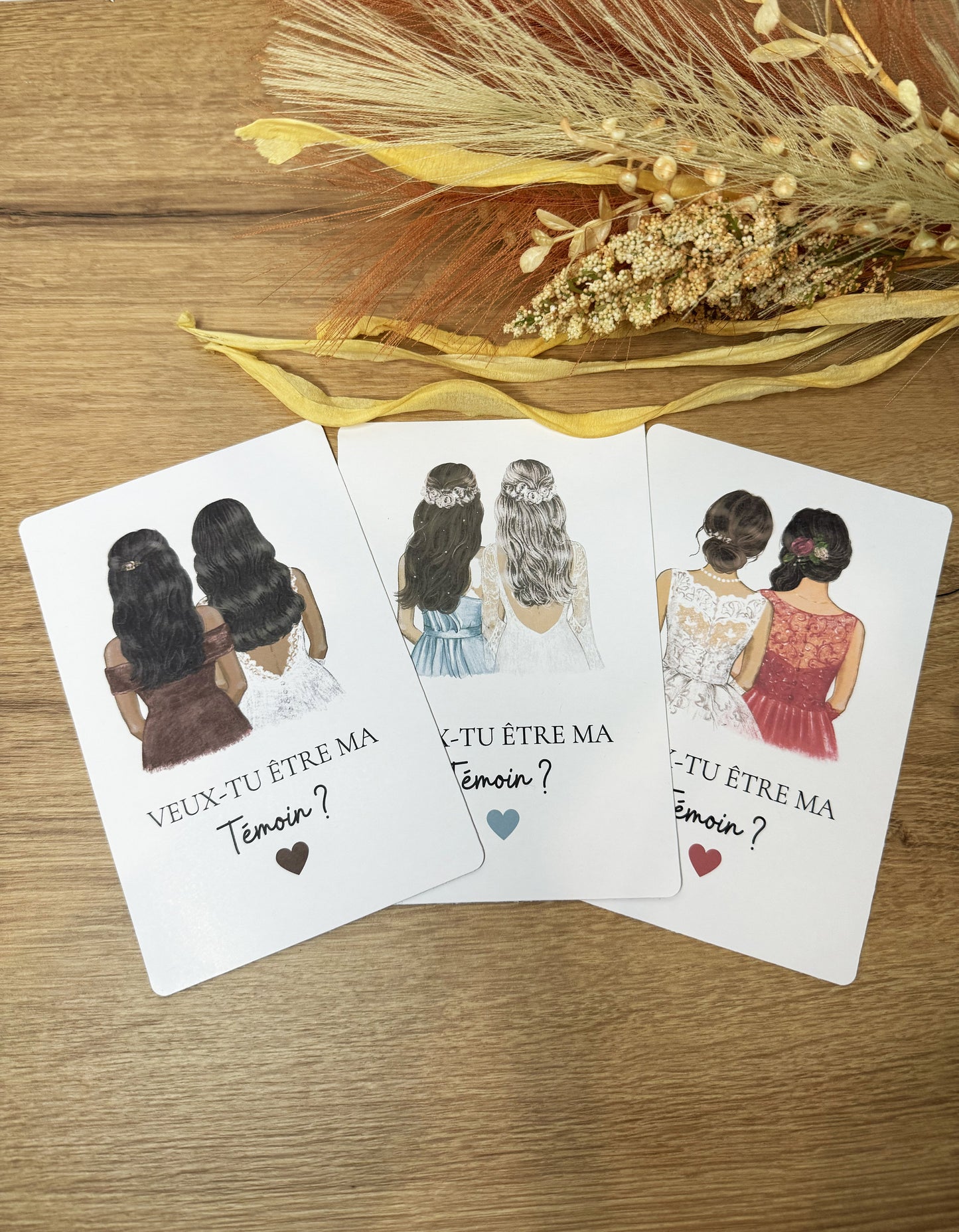 Carte demande témoin mariage "Veux-tu être ma témoin ?"