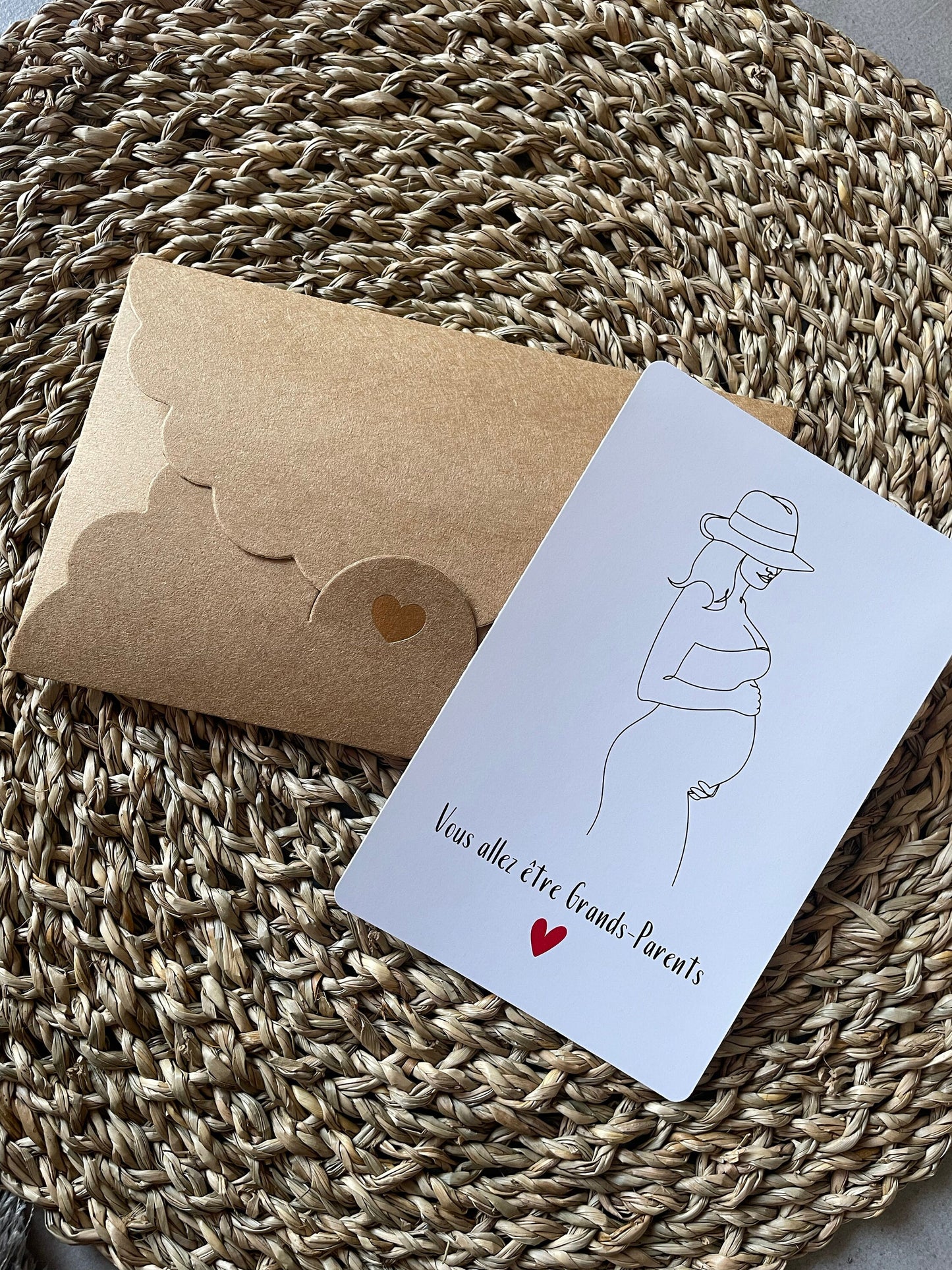 Carte annonce grossesse grands-parents