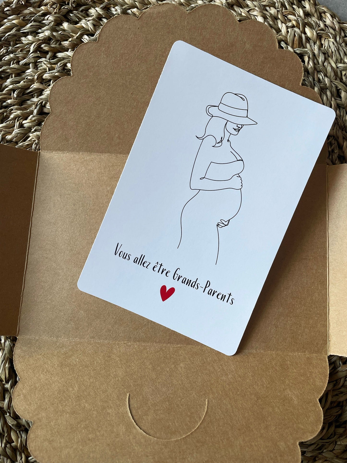 Carte annonce grossesse grands-parents