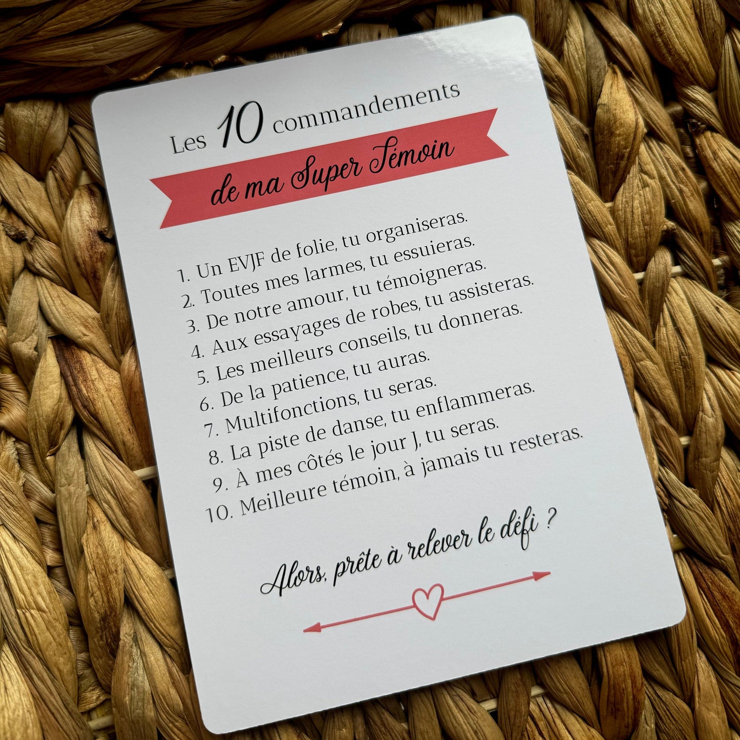 Cartes 10 commandements témoin - demande témoin mariage homme, demande témoin mariage femme