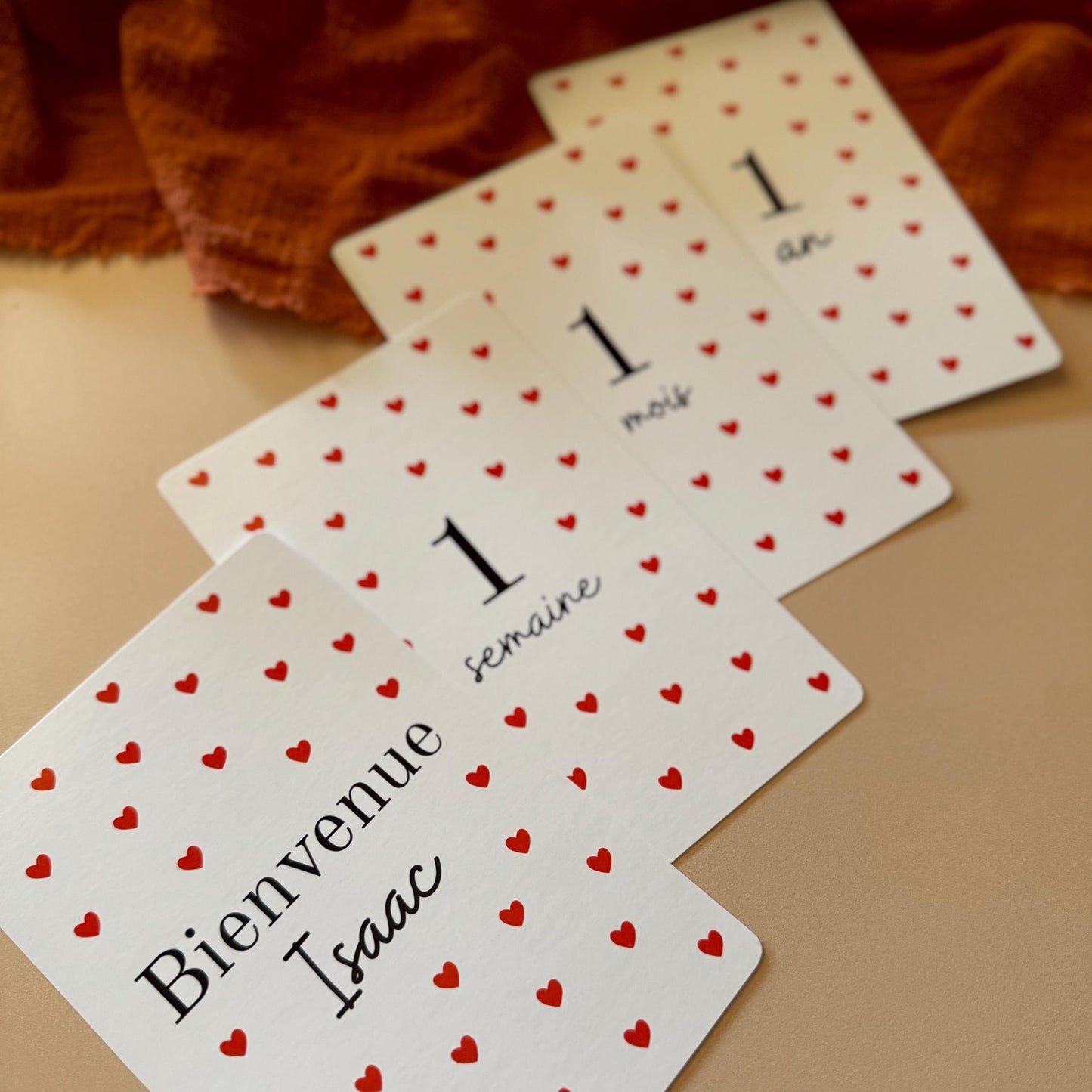 Cartes étapes bébé - Première année bébé - Cartes photos premiers mois bébé