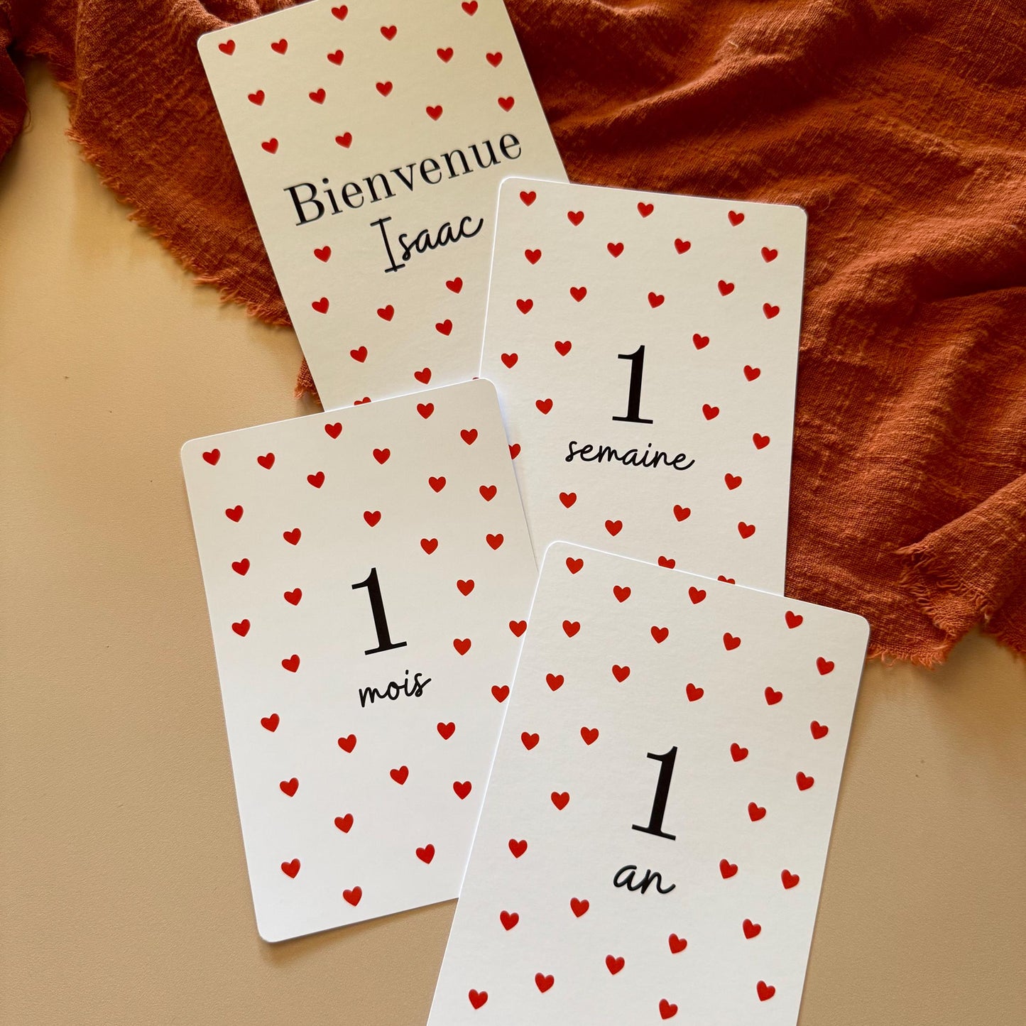 Cartes étapes bébé - Première année bébé - Cartes photos premiers mois bébé