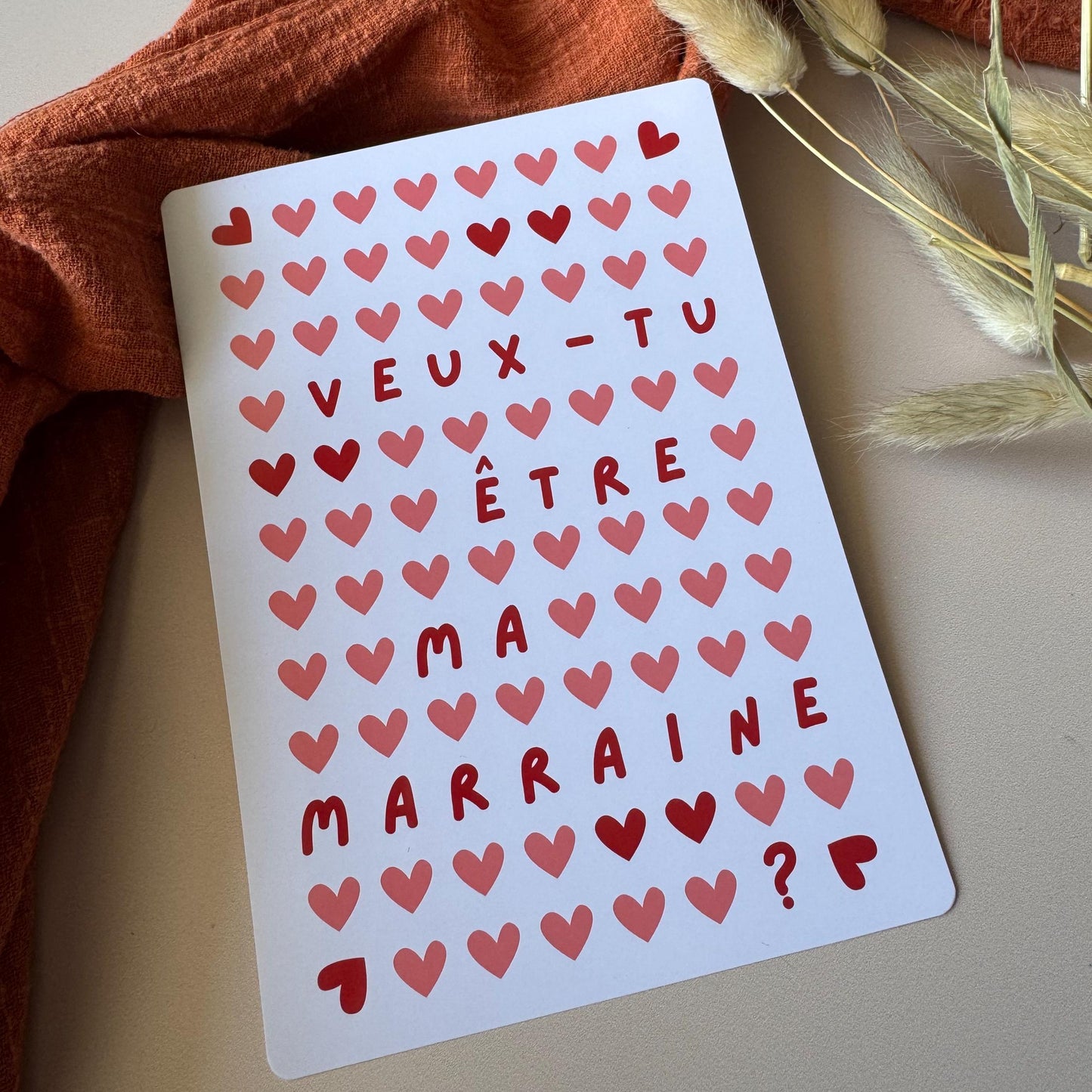 Carte demande marraine – Veux-tu être ma marraine ?