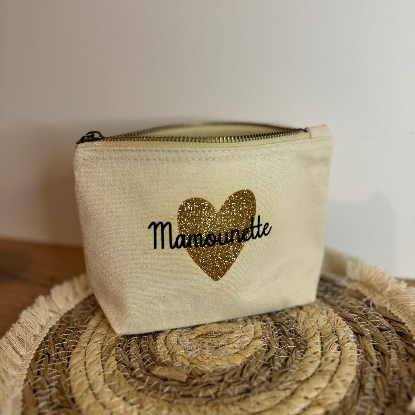 Pochette personnalisée, trousse personnalisée maman, trousse marraine, pochette nounou/ATSEM/maîtresse/tata/mamie