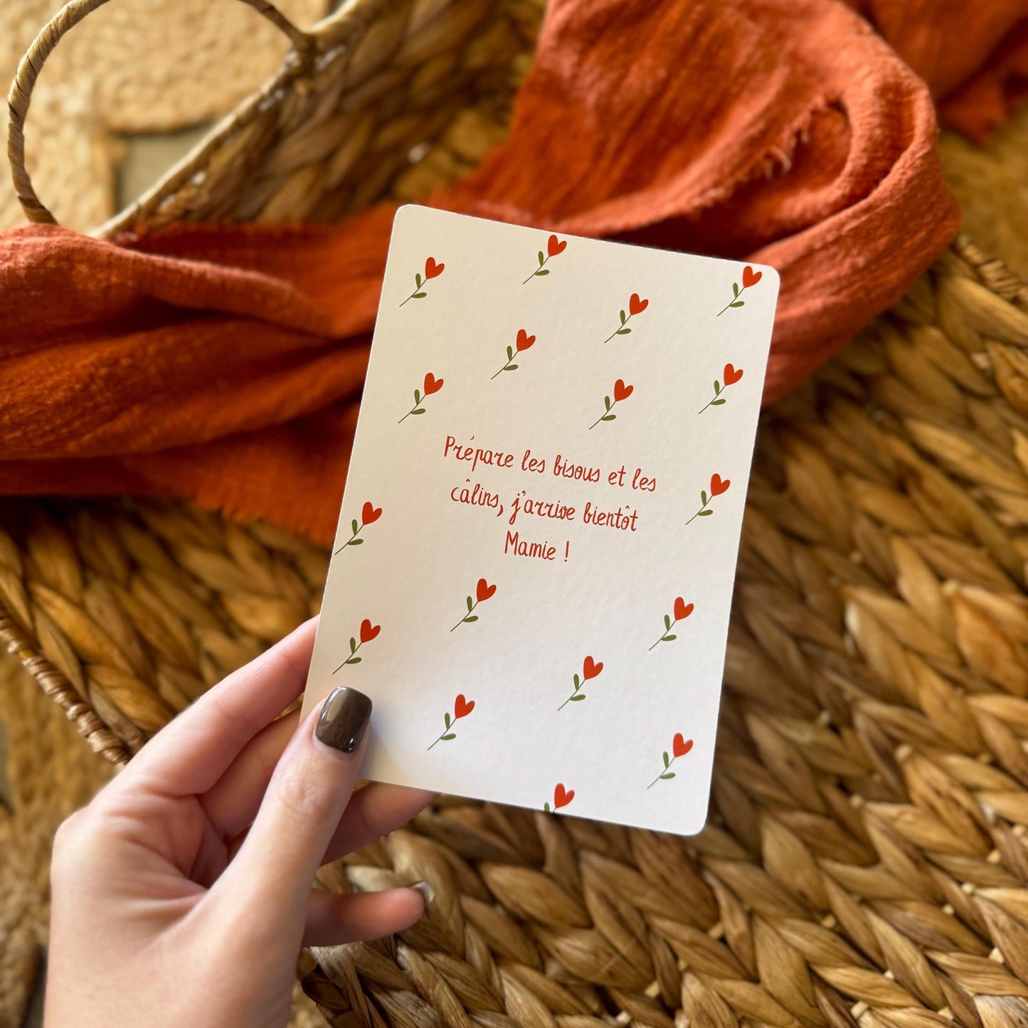 Carte annonce grossesse Mamie, Annonce future Grand-Mère, Idée révélation grossesse mamie