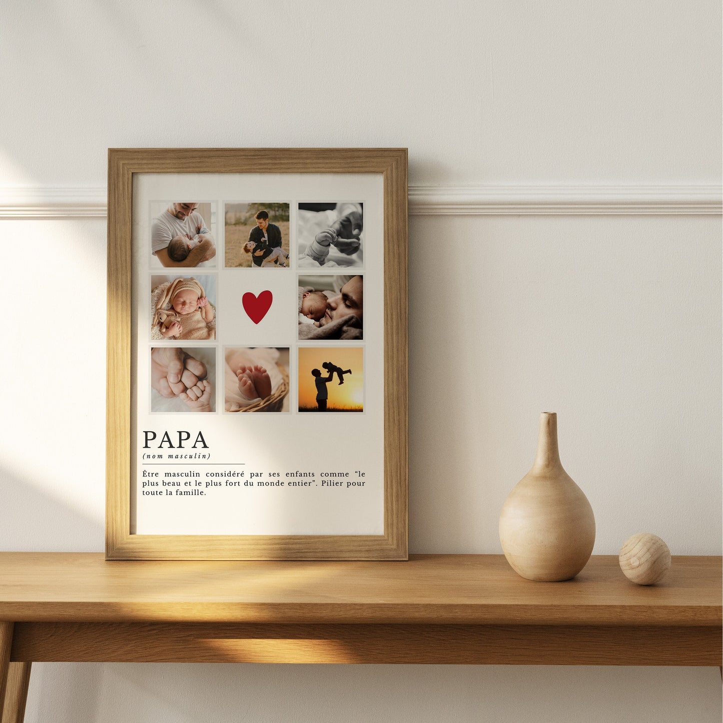 Affiche personnalisée papa, cadeau papa fête des pères