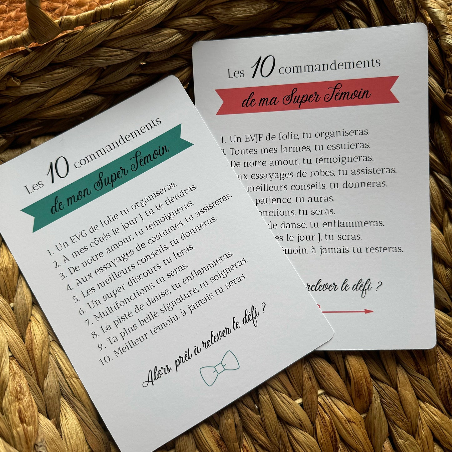 Cartes 10 commandements témoin - demande témoin mariage homme, demande témoin mariage femme