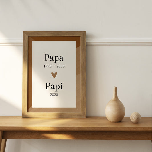 Affiche annonce grossesse papi, cadeau papi personnalisé