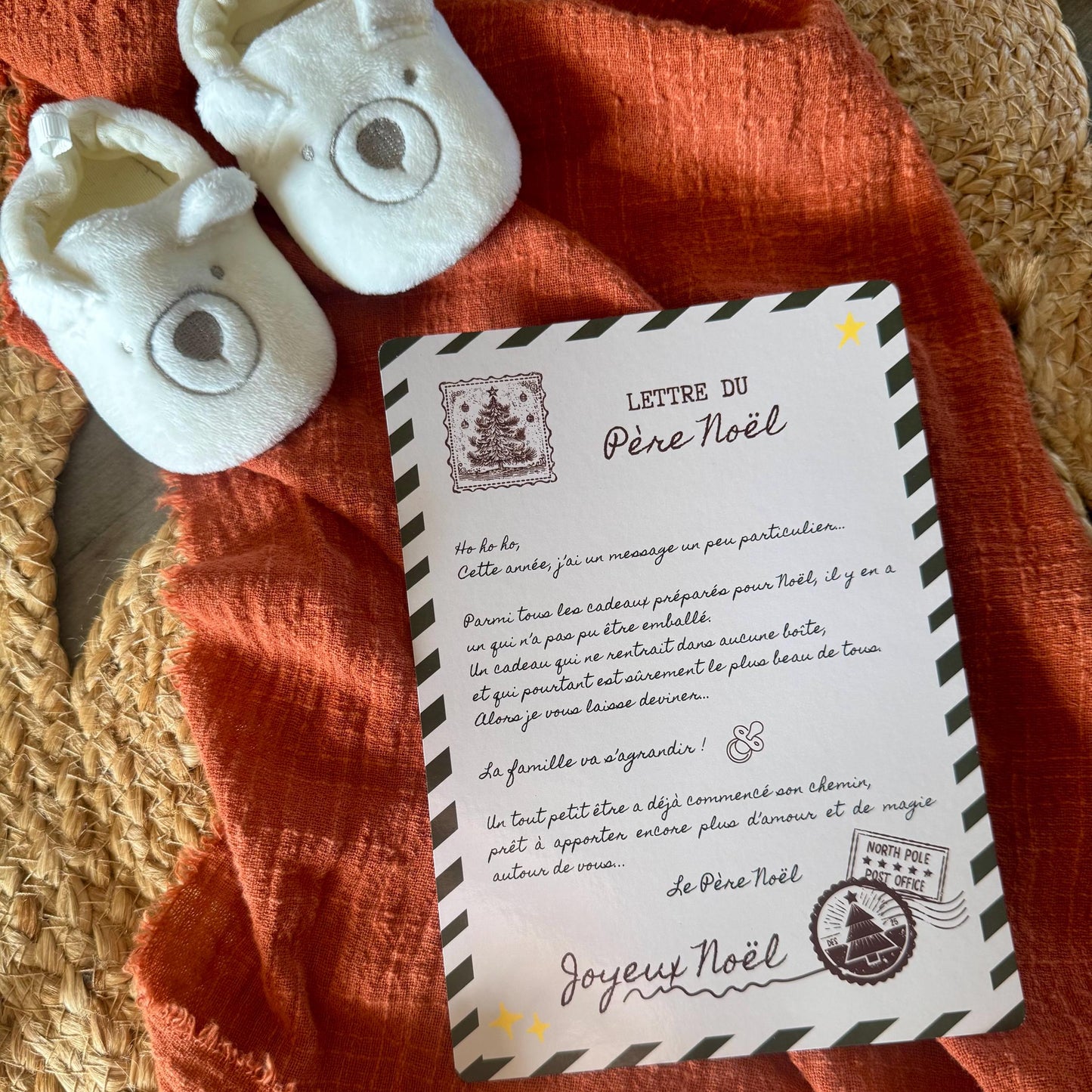 Lettre du Père Noël, annonce grossesse originale Noël