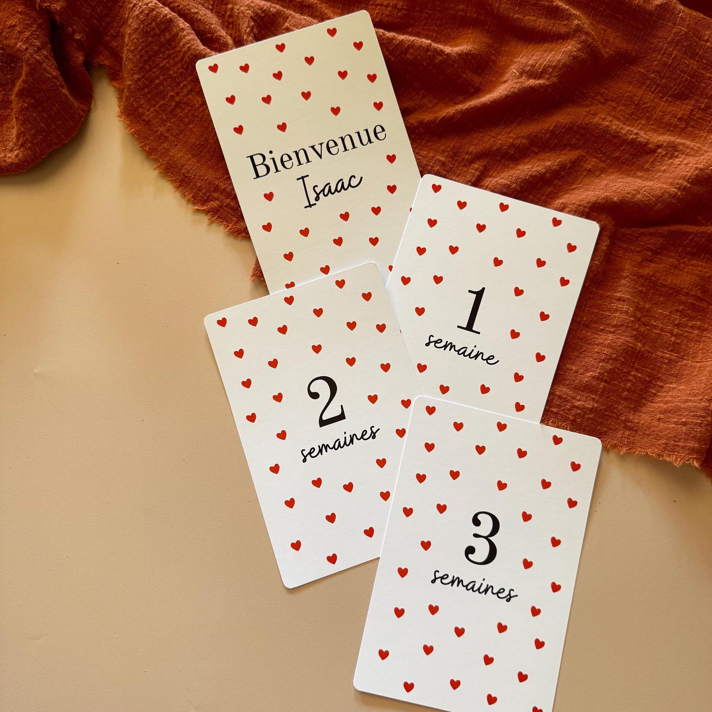 Cartes étapes bébé - Première année bébé - Cartes photos premiers mois bébé