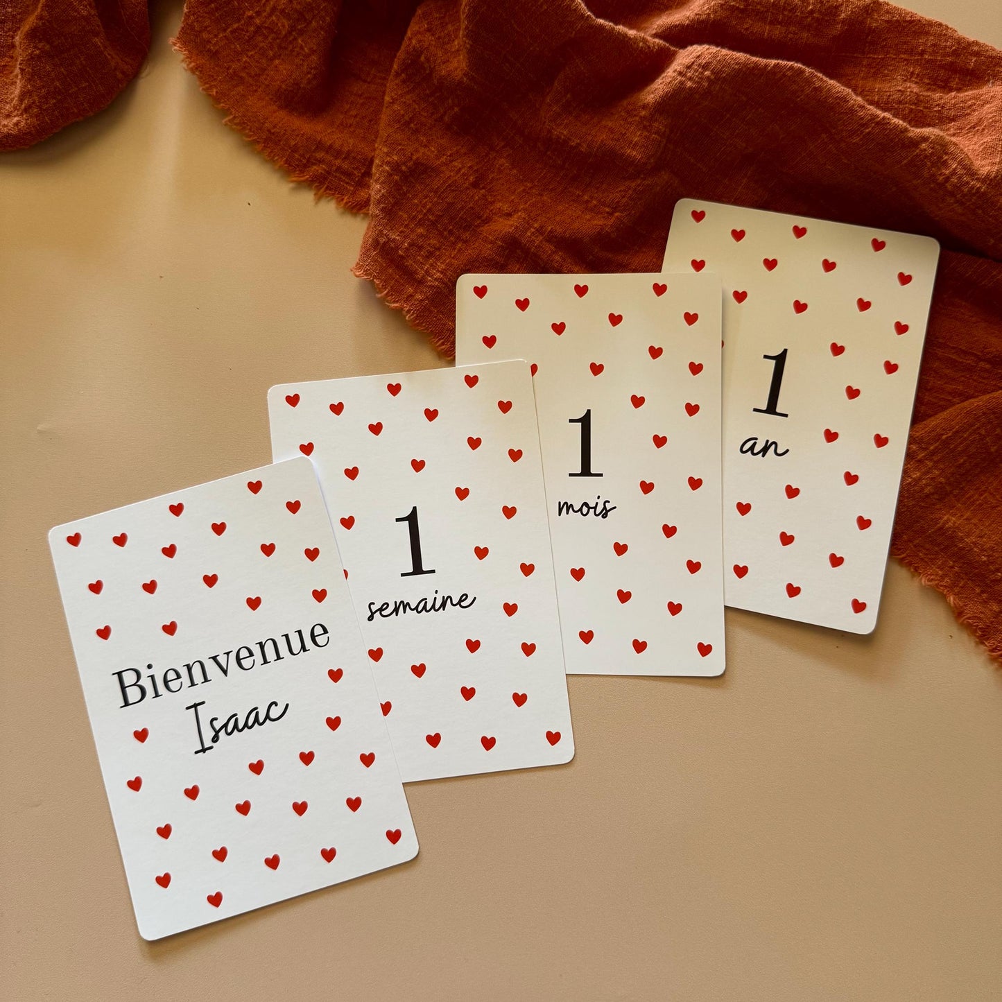 Cartes étapes bébé - Première année bébé - Cartes photos premiers mois bébé