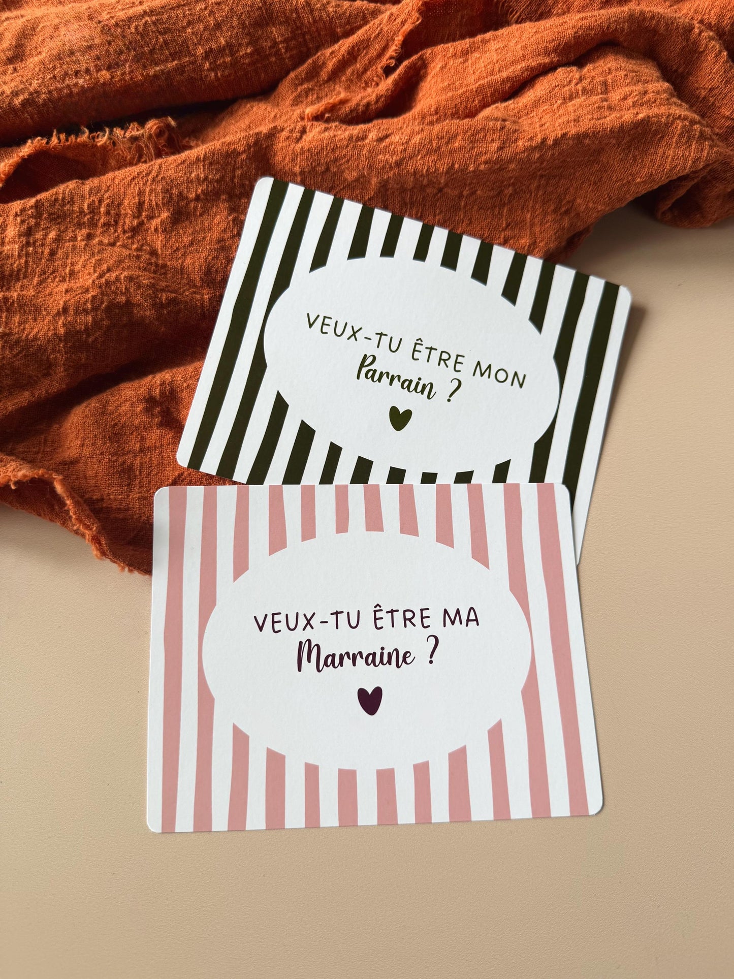 Carte Demande Parrain & Marraine – Demande Originale - Annonce Marraine Parrain