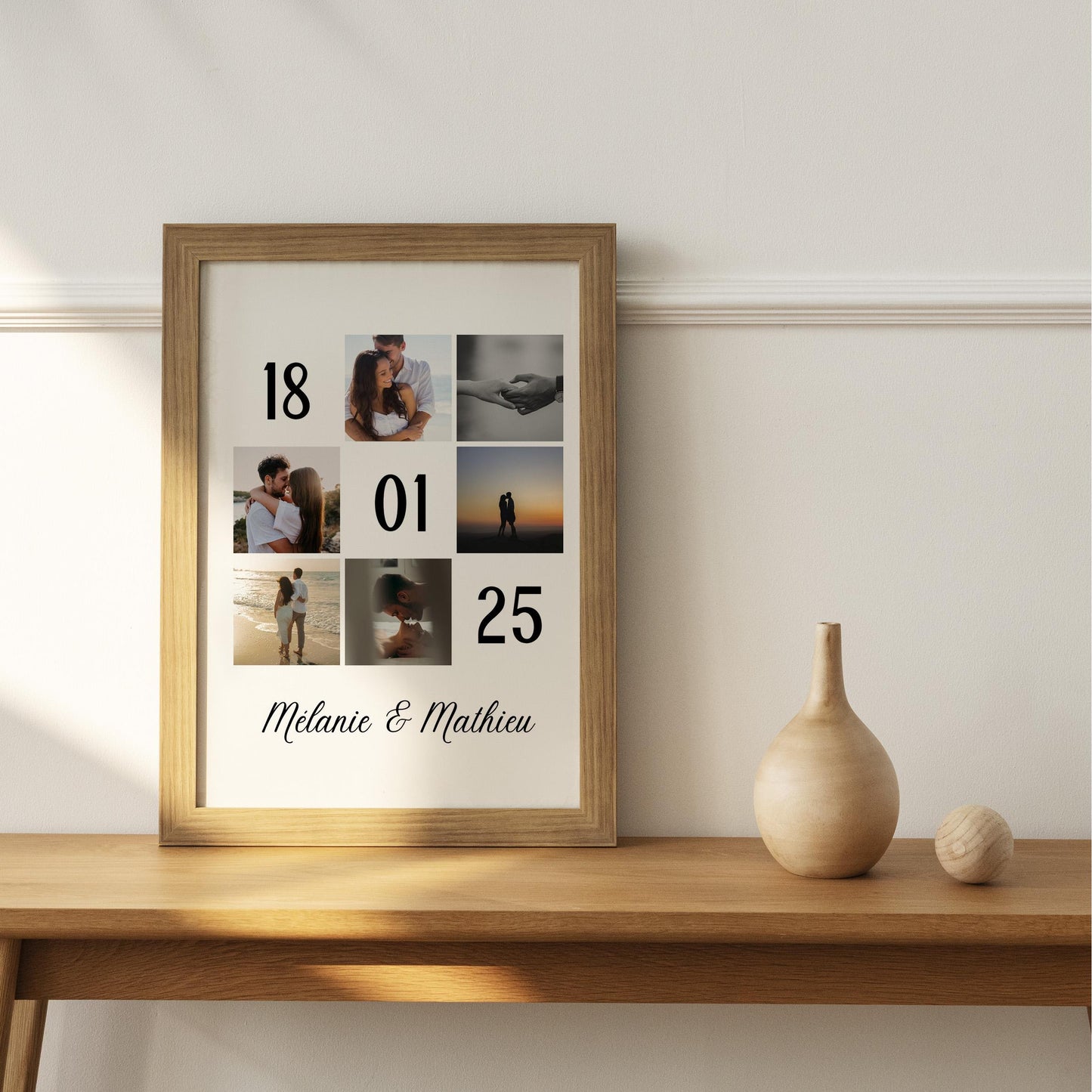 Affiche personnalisée avec photos et date