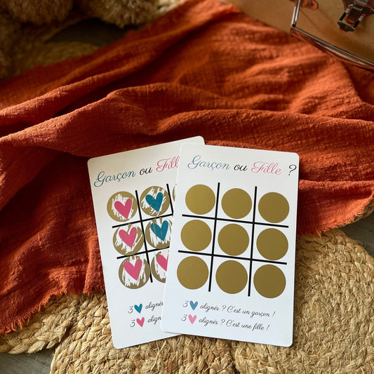 Carte à gratter révélation sexe bébé - gender reveal