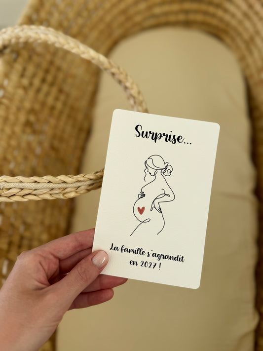 Carte annonce grossesse - Annonce bébé originale
