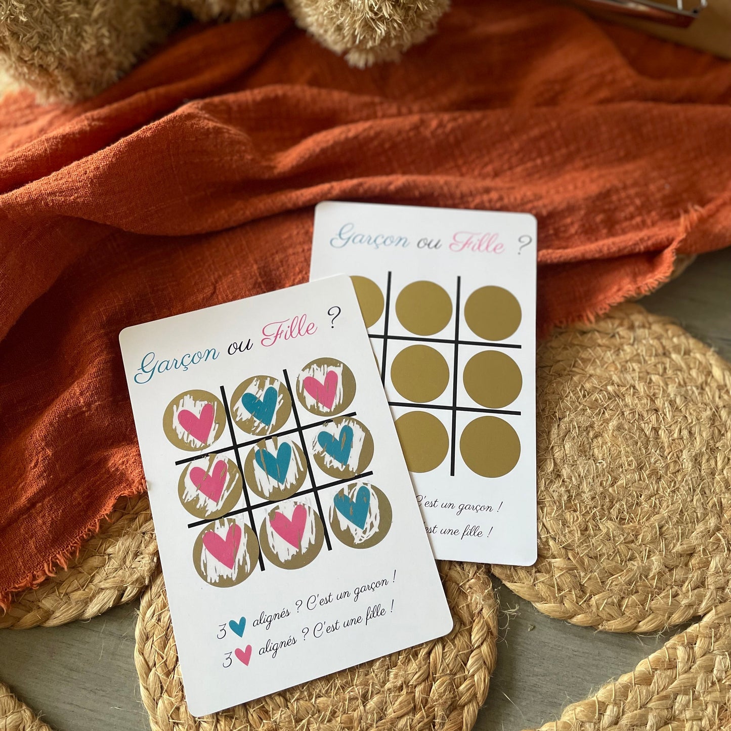 Carte à gratter révélation sexe bébé - gender reveal