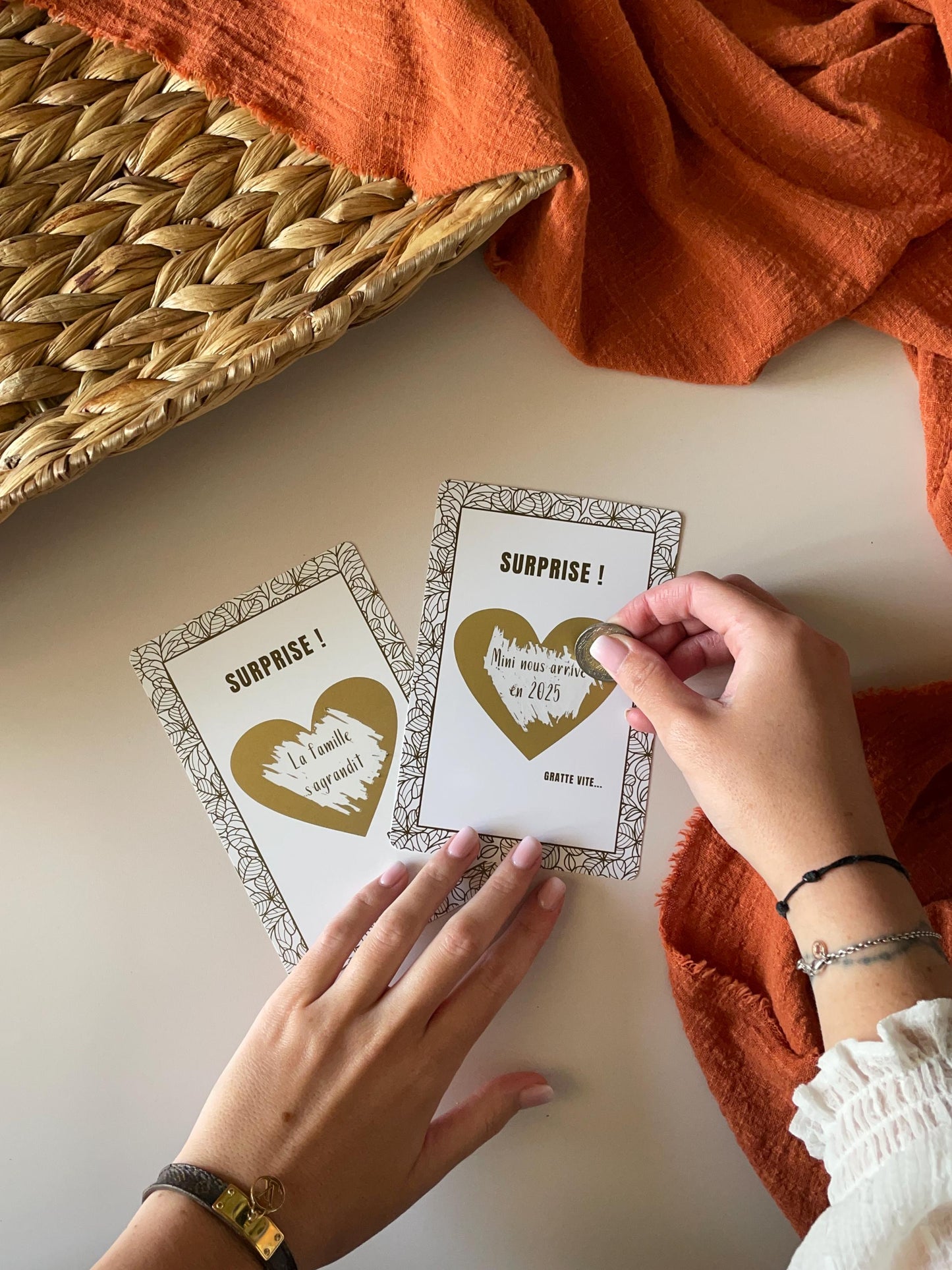 Carte à gratter annonce grossesse