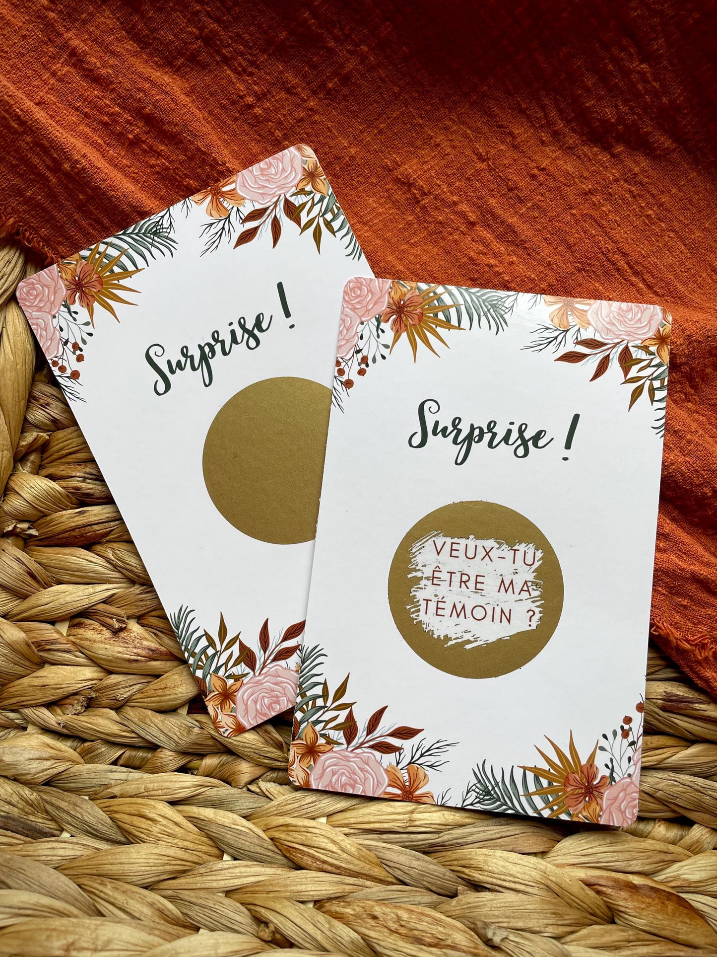 Carte à gratter demande témoin mariage  "veux-tu être ma témoin ?" - cadeau original demande témoin