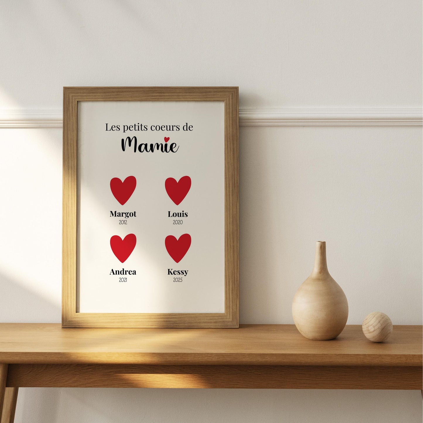 Affiche "Les Petits Cœurs de Mamie"