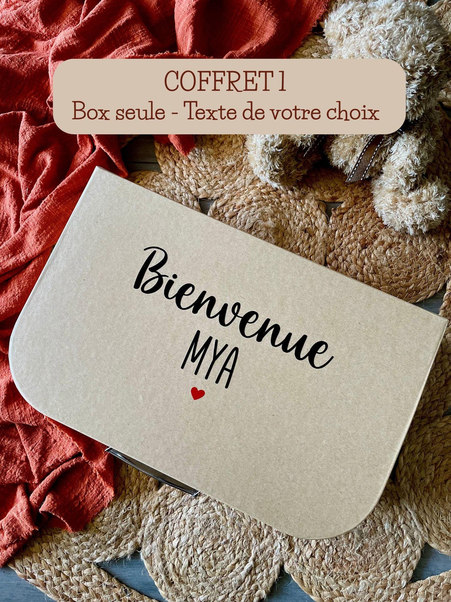 Box Naissance Personnalisée - Coffret Naissance Bébé Personnalisé - Cadeau Naissance Fille ou Garçon