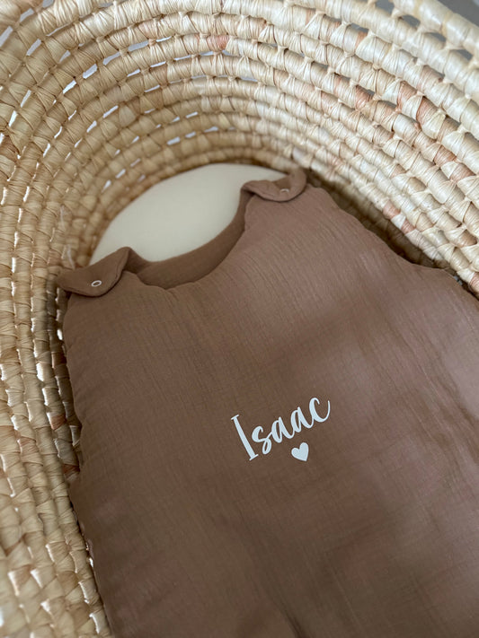Gigoteuse Bébé Personnalisée en Gaze de Coton - Gigoteuse prénom