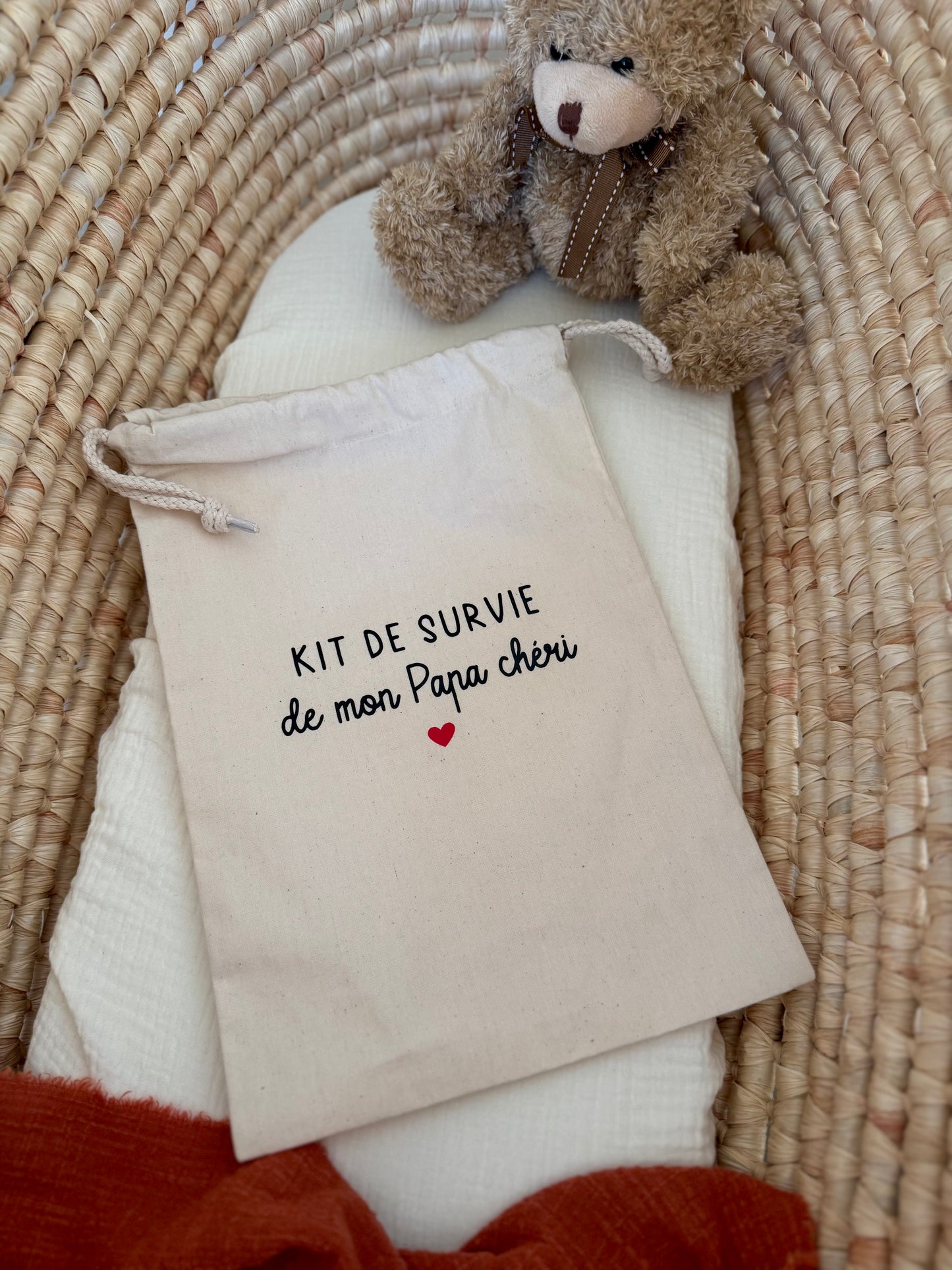 Kit de survie futur papa - Pochon maternité papa - Cadeau naissance papa personnalisé
